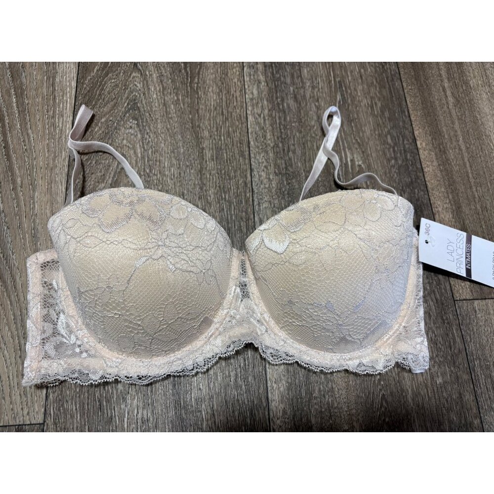 Lady Princess Intimates Bra Lace Adjustable Strap 36C Underwire